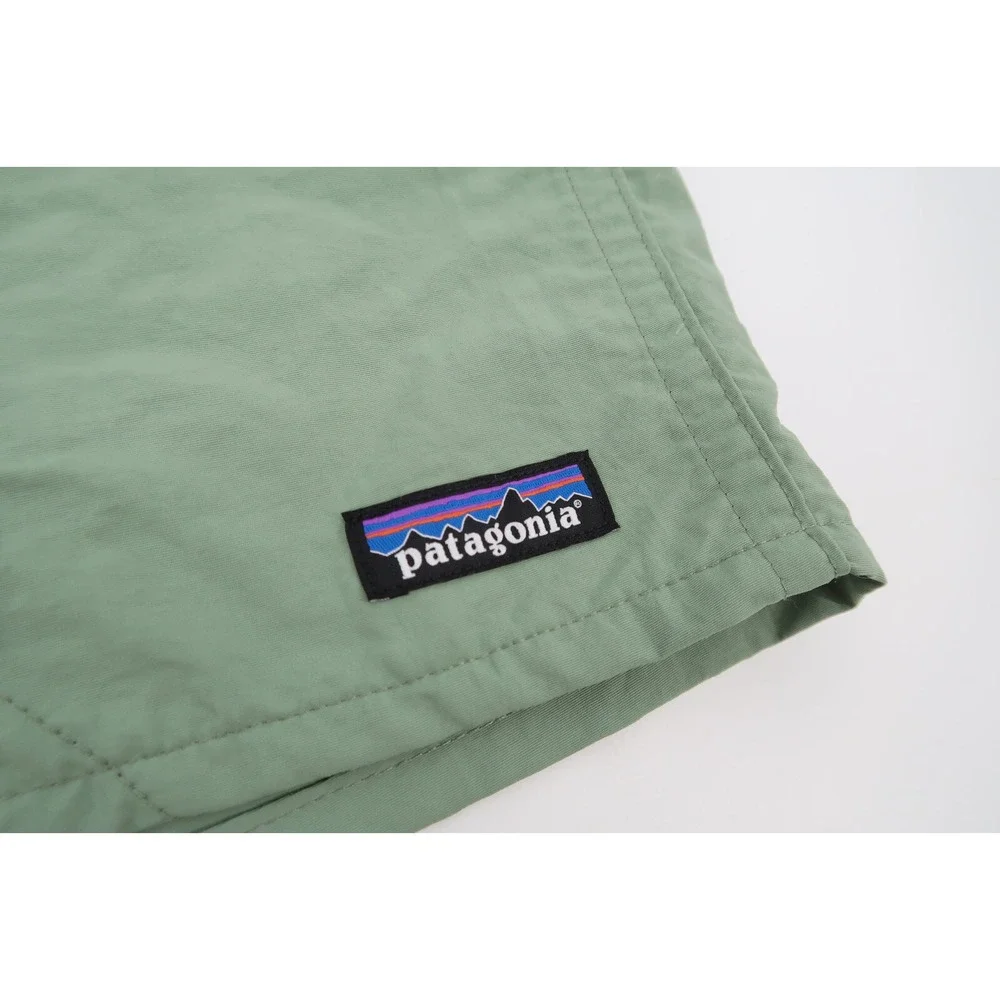 Patagonia‎ Netplus Mens XL Baggies Swim Shorts Green Solid Unlined Swim Trunks